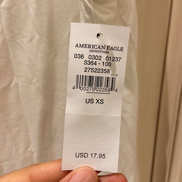 Bnwt american eagle favorite white tank top slub basic - Picture 5 of 10